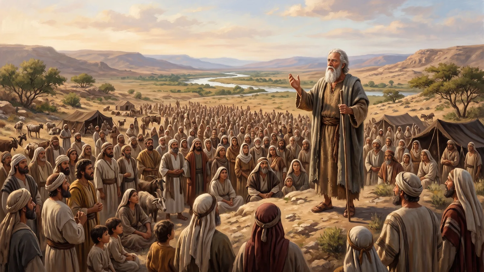 Moses speaks to all Israel beyond the Jordan