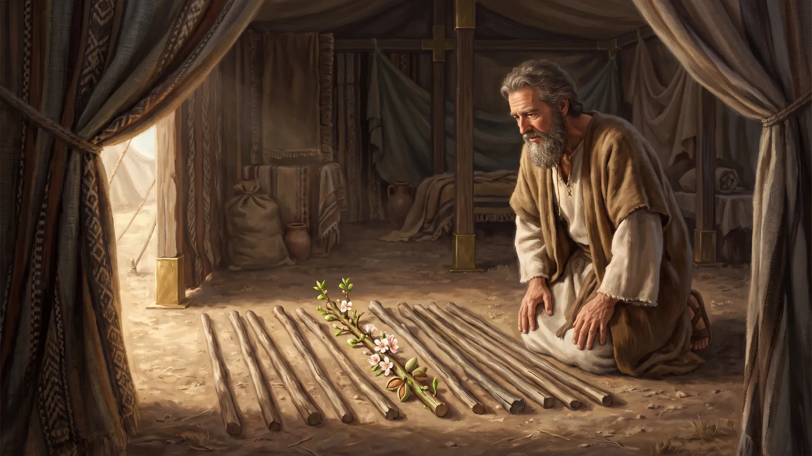 The rod of Aaron budded, blossomed and bore ripe almonds