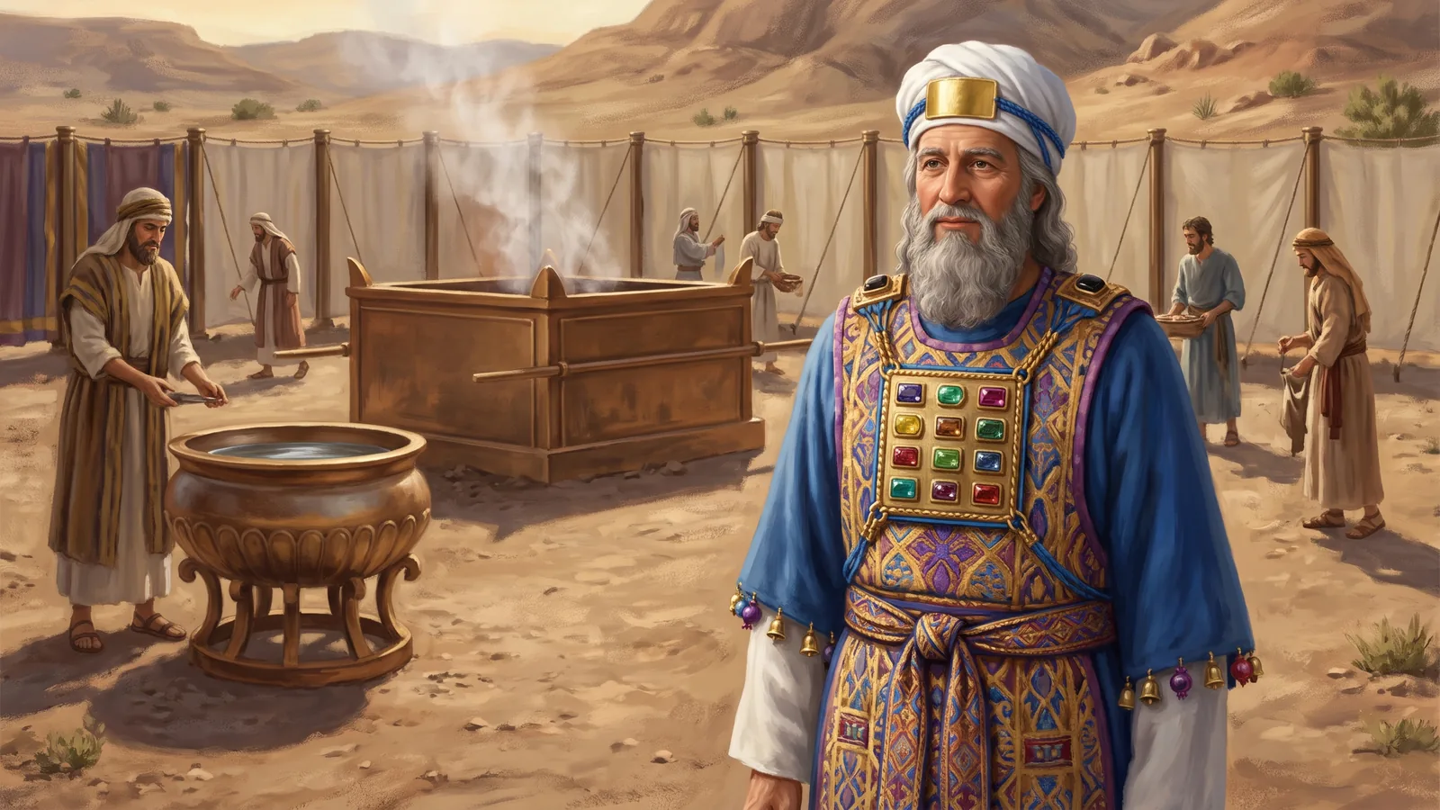 Aaron in the garments of the high priest